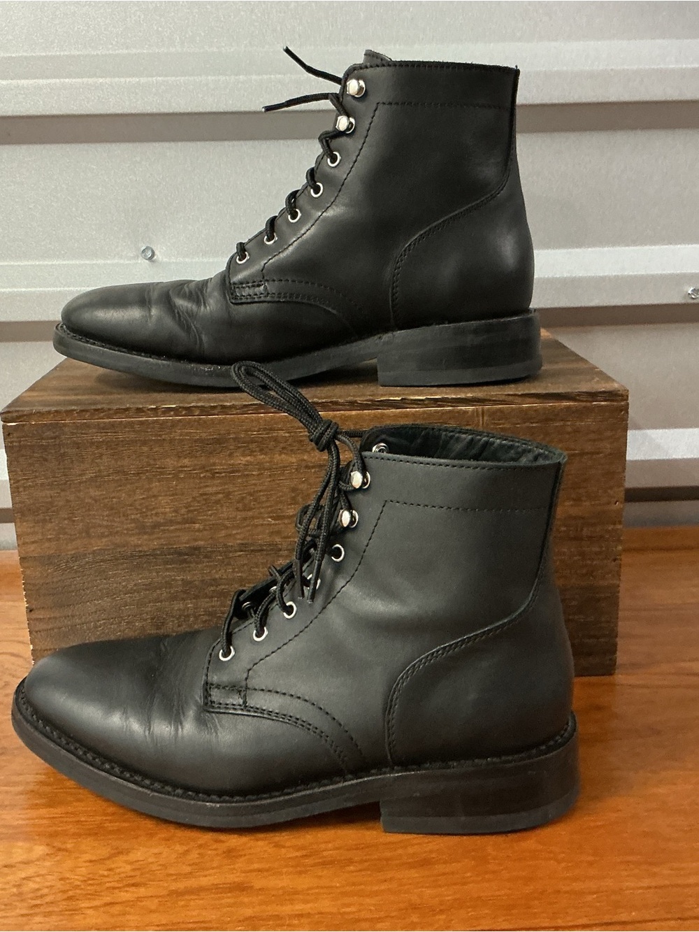 Thursday Boot Company Men Black Leather Captain Boot Size 9